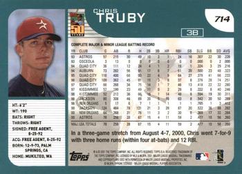 2001 Topps #714 Chris Truby Back