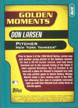 2001 Topps #378 Don Larsen Back