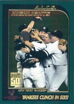 2001 Topps #405 ALCS Highlights: New York Yankees Front