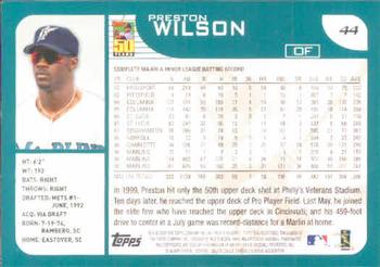 2001 Topps #44 Preston Wilson Back