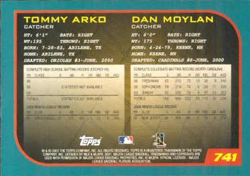 2001 Topps #741 Tommy Arko / Dan Moylan Back