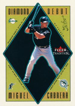 2003 Fleer Tradition Update - Diamond Debuts #15 DD Miguel Cabrera Front