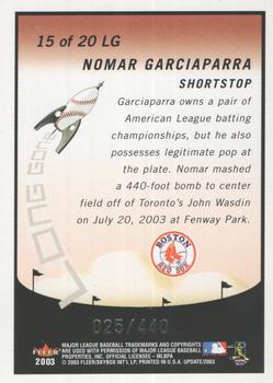2003 Fleer Tradition Update - Long Gone! #15 LG Nomar Garciaparra Back
