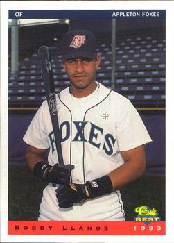 1993 Classic Best Appleton Foxes #15 Bobby Llanos Front
