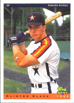 1993 Classic Best Auburn Astros #16 Klinton Klaas Front