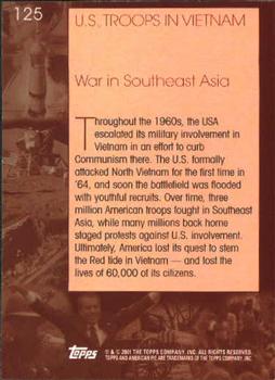 2001 Topps American Pie #125 U.S. Troops in Vietnam Back