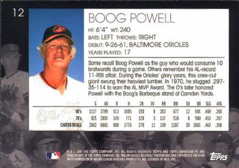 2001 Topps American Pie #12 Boog Powell Back