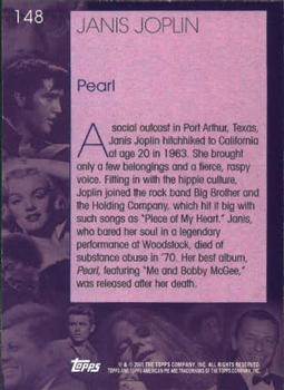 2001 Topps American Pie #148 Janis Joplin Back