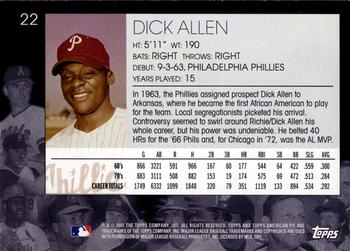 2001 Topps American Pie #22 Dick Allen Back