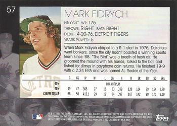 2001 Topps American Pie #57 Mark Fidrych Back