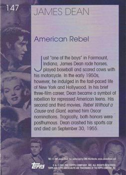 2001 Topps American Pie #147 James Dean Back