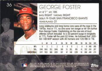 2001 Topps American Pie #36 George Foster Back