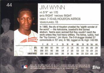 2001 Topps American Pie #44 Jim Wynn Back