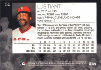 2001 Topps American Pie #56 Luis Tiant Back