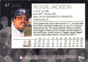 2001 Topps American Pie #67 Reggie Jackson Back