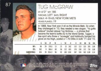 2001 Topps American Pie #87 Tug McGraw Back