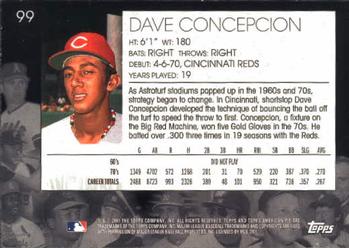 2001 Topps American Pie #99 Dave Concepcion Back