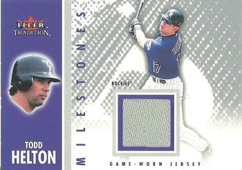 2003 Fleer Tradition Update - Milestones Game Jersey #MS-TH Todd Helton Front