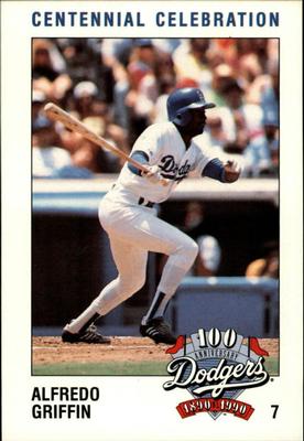 1990 Los Angeles Dodgers Police #NNO Alfredo Griffin Front