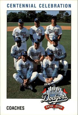 1990 Los Angeles Dodgers Police #NNO Coaches Card Front