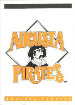 1993 Classic Best Augusta Pirates #29 Logo Card Back