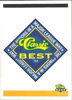 1993 Classic Best Augusta Pirates #29 Logo Card Front