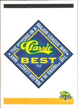 1993 Classic Best Augusta Pirates #30 Checklist Front