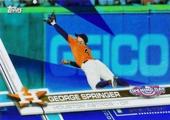 2017 Topps Opening Day - Rainbow Foil Blue #31 George Springer Front