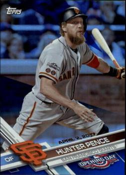 2017 Topps Opening Day - Rainbow Foil Blue #49 Hunter Pence Front