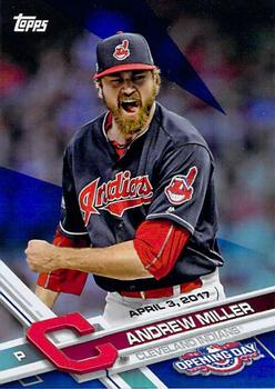 2017 Topps Opening Day - Rainbow Foil Blue #52 Andrew Miller Front