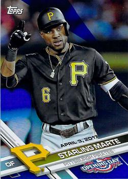 2017 Topps Opening Day - Rainbow Foil Blue #101 Starling Marte Front