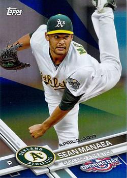 2017 Topps Opening Day - Rainbow Foil Blue #154 Sean Manaea Front