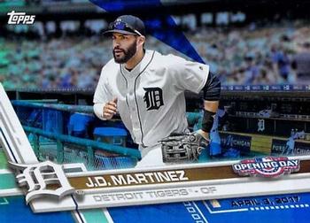 2017 Topps Opening Day - Rainbow Foil Blue #172 J.D. Martinez Front