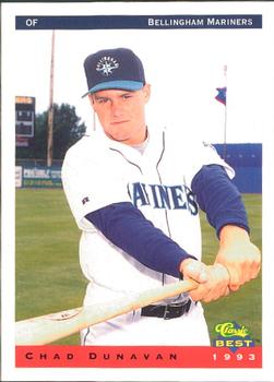 1993 Classic Best Bellingham Mariners #12 Chad Dunavan Front