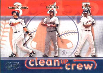 2003 Leaf - Clean Up Crew #2 Nomar Garciaparra / Manny Ramirez / Cliff Floyd Front