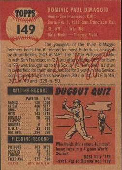 2001 Topps Archives #103 Dom Dimaggio Back