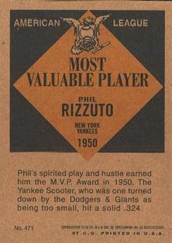 2001 Topps Archives #115 Phil Rizzuto Back