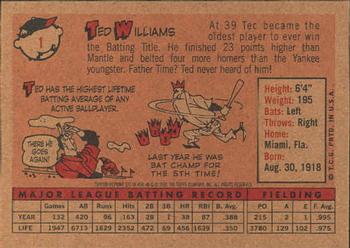 2001 Topps Archives #120 Ted Williams Back