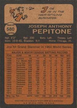 2001 Topps Archives #133 Joe Pepitone Back