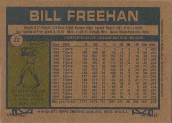 2001 Topps Archives #148 Bill Freehan Back
