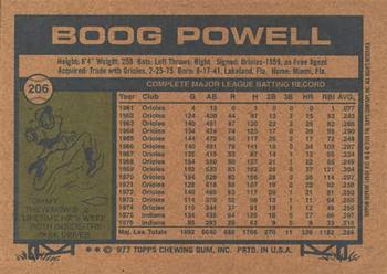 2001 Topps Archives #149 Boog Powell Back