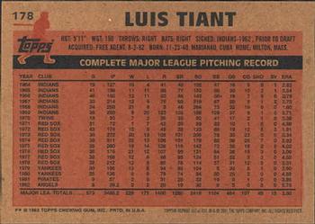 2001 Topps Archives #163 Luis Tiant Back