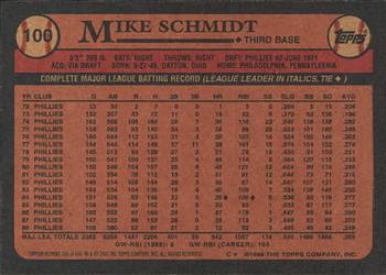 2001 Topps Archives #186 Mike Schmidt Back
