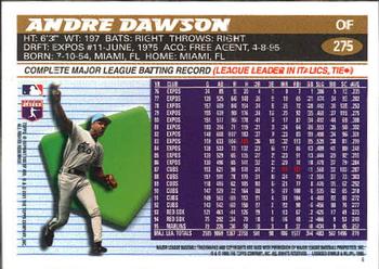 2001 Topps Archives #193 Andre Dawson Back