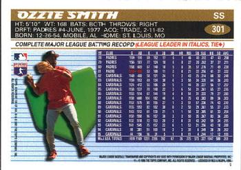 2001 Topps Archives #195 Ozzie Smith Back