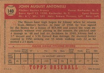2001 Topps Archives #1 John Antonelli Back