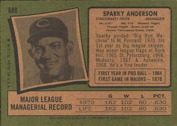 2001 Topps Archives #203 Sparky Anderson Back
