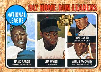2001 Topps Archives #207 NL HR Leaders (Hank Aaron / Jim Wynn / Ron Santo / Willie McCovey) Front