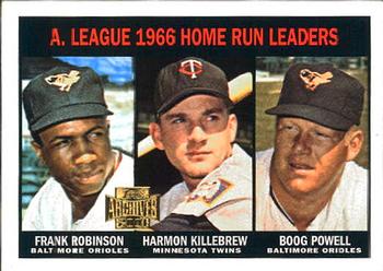 2001 Topps Archives #208 AL HR Leaders (Frank Robinson / Harmon Killebrew / Boog Powell) Front