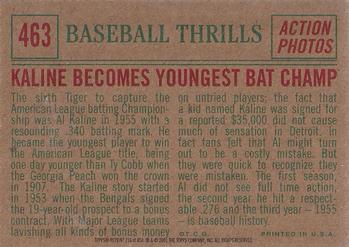 2001 Topps Archives #216 Kaline Becomes Youngest Bat Champ Back
